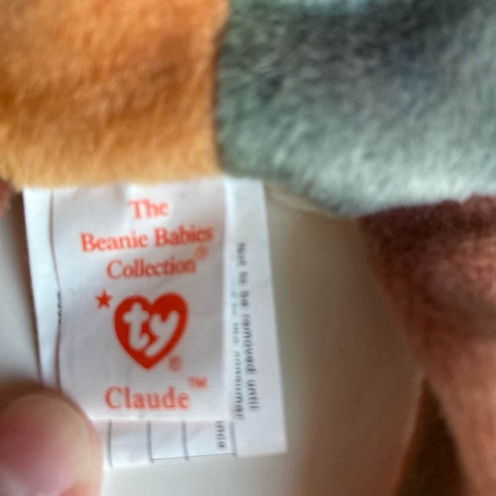 Ty Claude Crab Beanie Baby Multicolor - Picture 5 of 6